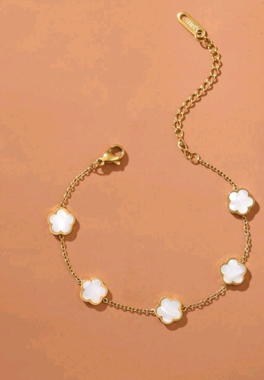 Bracelet flora blanc