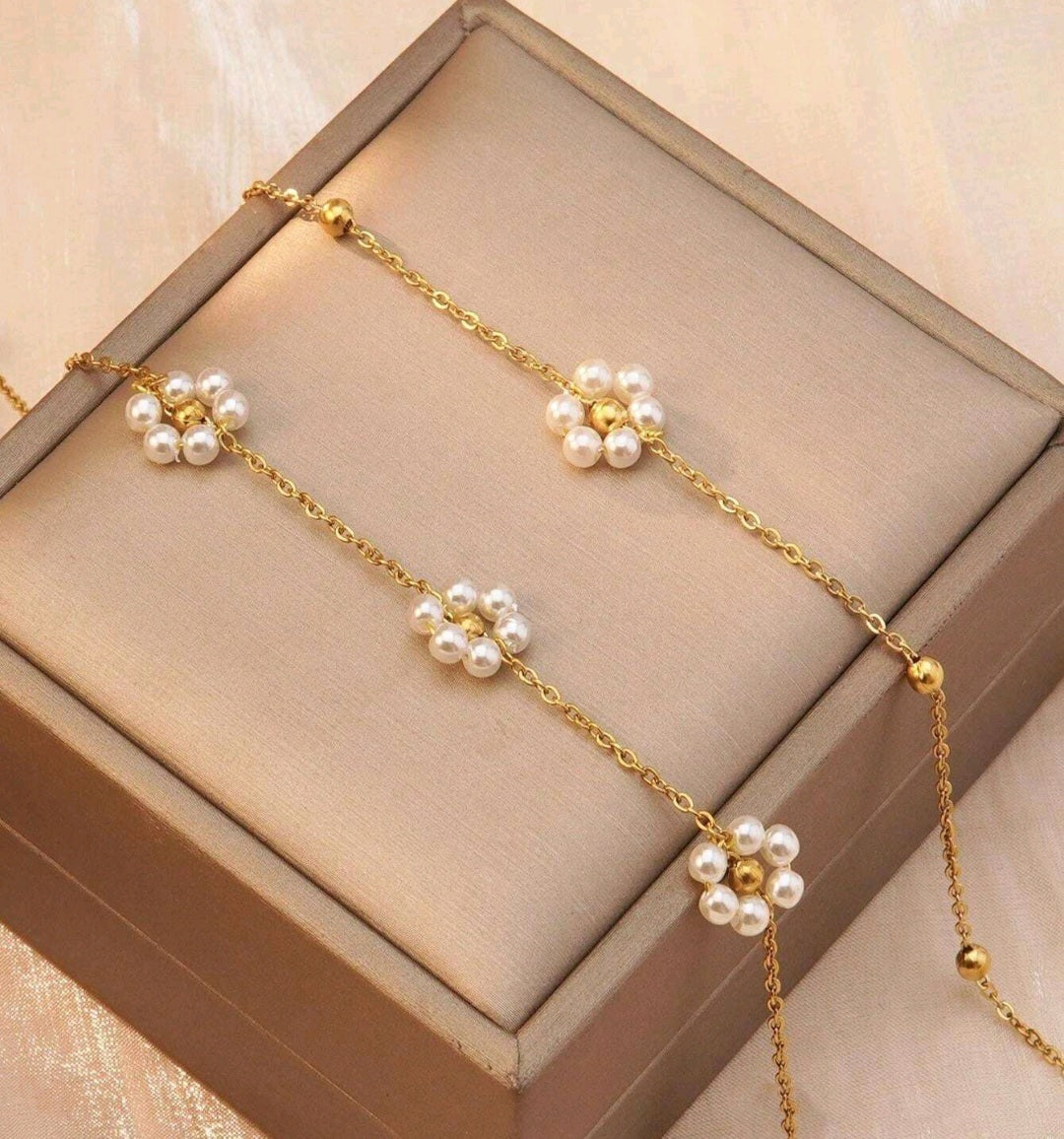 Bracelet perle blanche