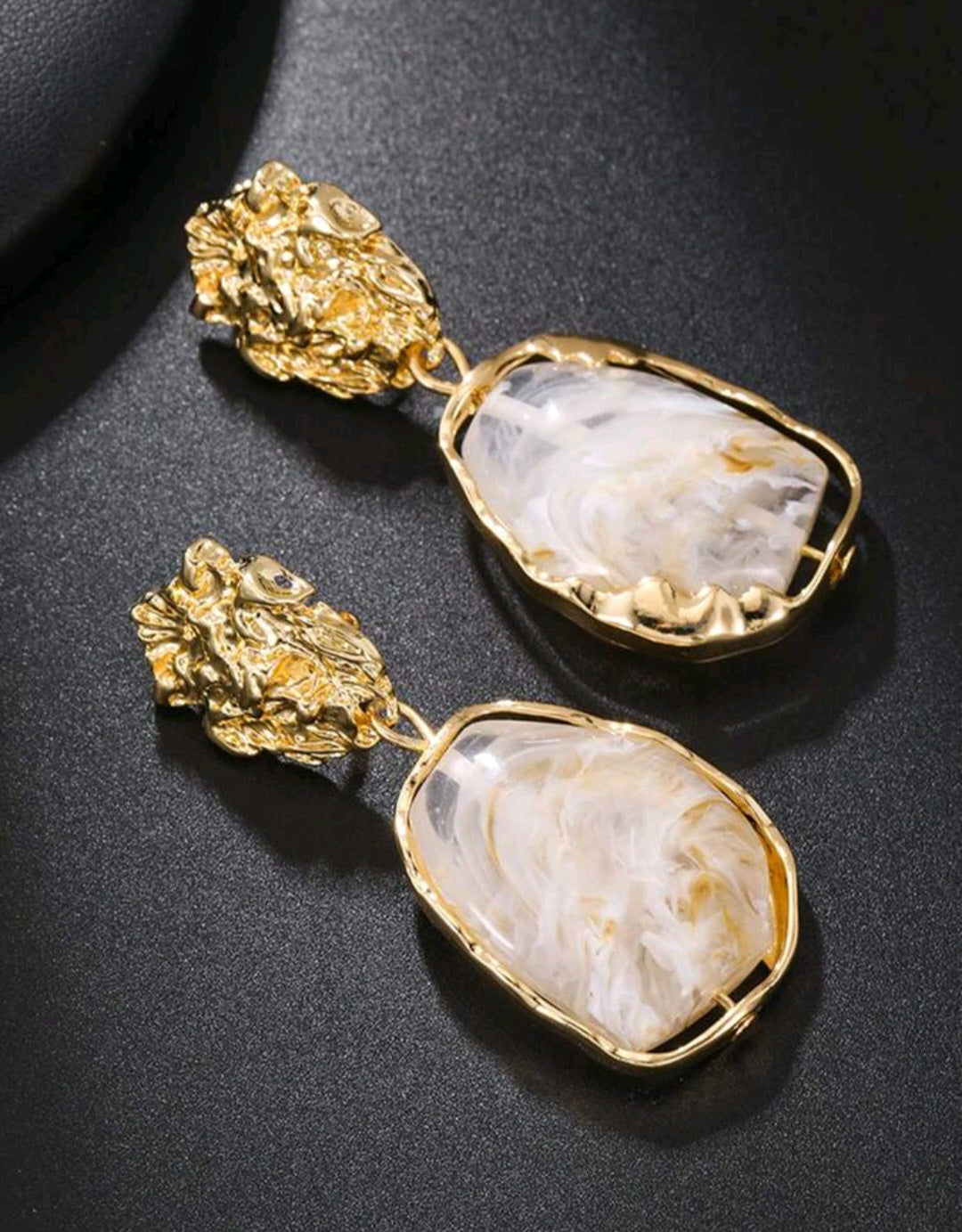 Boucle nacre champagne